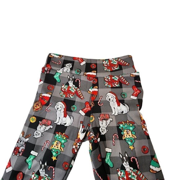 Holiday Christmas Juniors Womens High‎ West Leggings Faux-Fur Lined Size Large - Picture 9 of 10